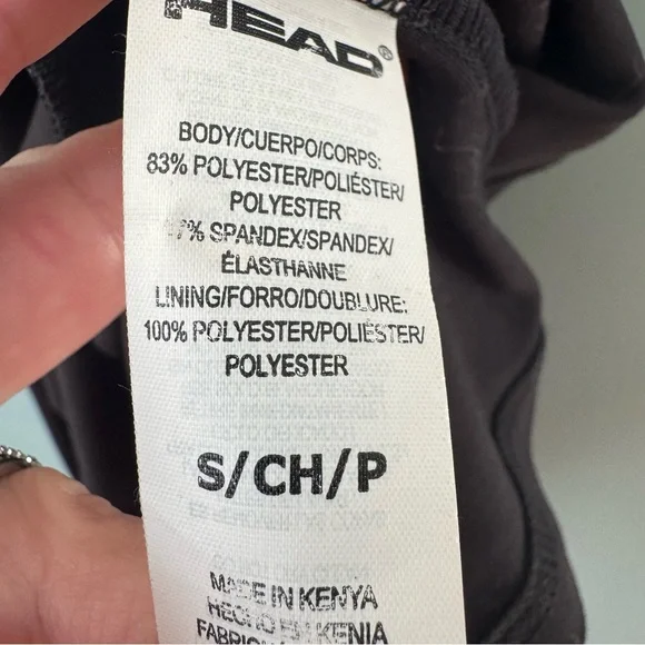 Head Sleeveless Tennis Dress with Shelf Bra in Black. Women’s Small - Picture 8 of 10